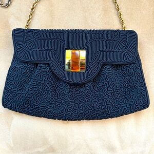 Vintage 1950’s Walborg Black Chain Strap Shoulder Bag